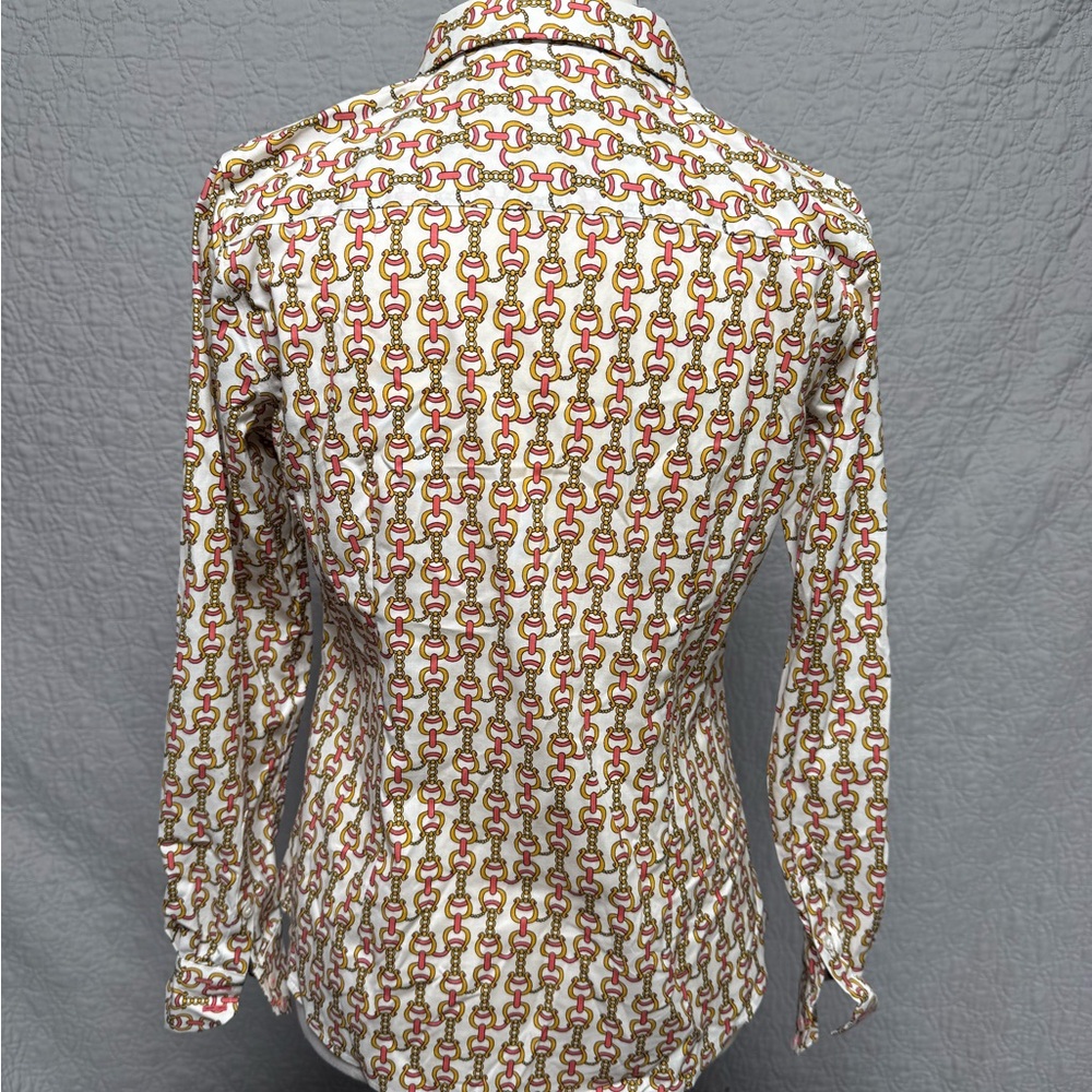 Talbots Chain Patterned Blouse - Picture 4 of 7